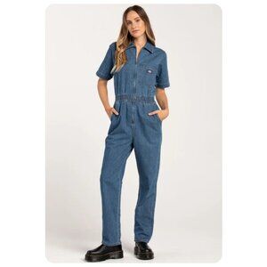 Dickies Blue Denim Houston Jumpsuit - Size Medium